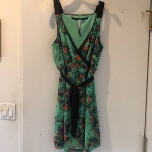 Green floral dress